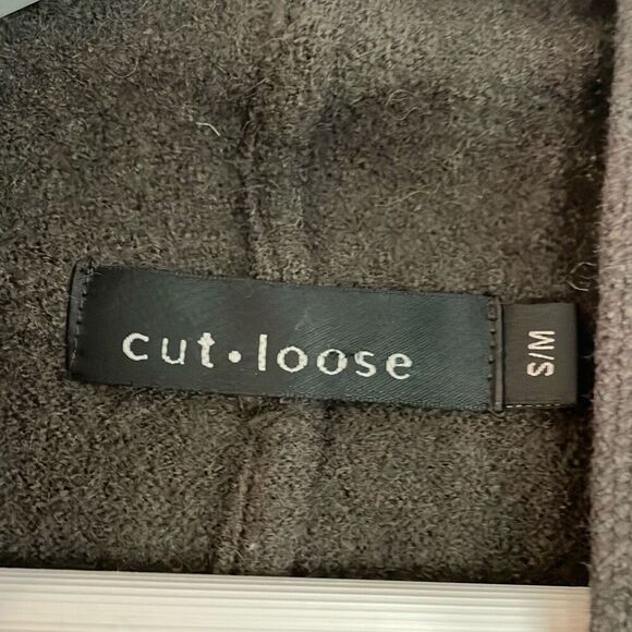 Cut Loose 100% boiled wool draped open cardigan jacket S\M - Picture 3 of 10